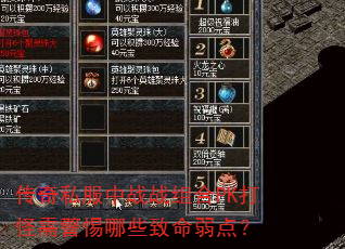 传奇私服中战战组合PK打怪需警惕哪些致命弱点? 传奇私服中战战组合PK打怪需警惕哪些致命弱点?