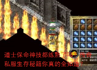 道士保命神技都练熟了吗?传奇私服生存秘籍你真的全知道? 道士保命神技都练熟了吗?传奇私服生存秘籍你真的全知道?