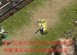 散人玩家如何高效参与天降财宝与激情派对活动获取极品装备? 散人玩家如何高效参与天降财宝与激情派对活动获取极品装备?