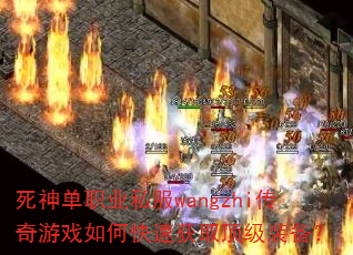 死神单职业私服wangzhi传奇游戏如何快速获取顶级装备? 死神单职业私服wangzhi传奇游戏如何快速获取顶级装备?