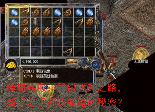 传奇私服:等级飞升之路,新手老手都该知道的秘密? 传奇私服:等级飞升之路,新手老手都该知道的秘密?